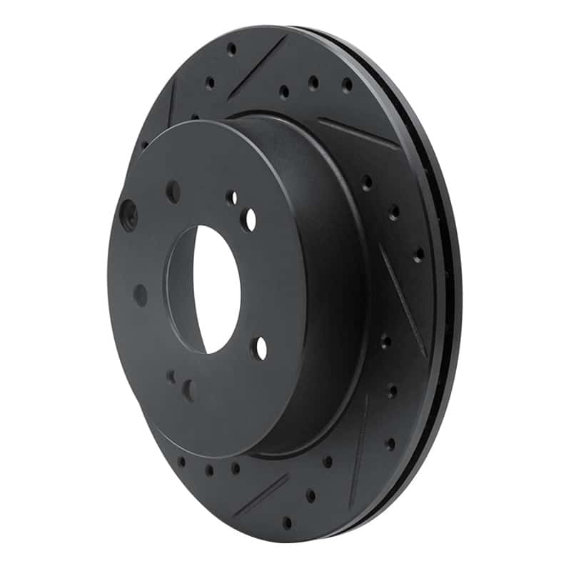 R1 Concepts — R1 06-12 Mitsubishi Eclipse Rear Left Drilled & Slotted Black Brake Rotor
R1 Brake Rotor Drill - view 2