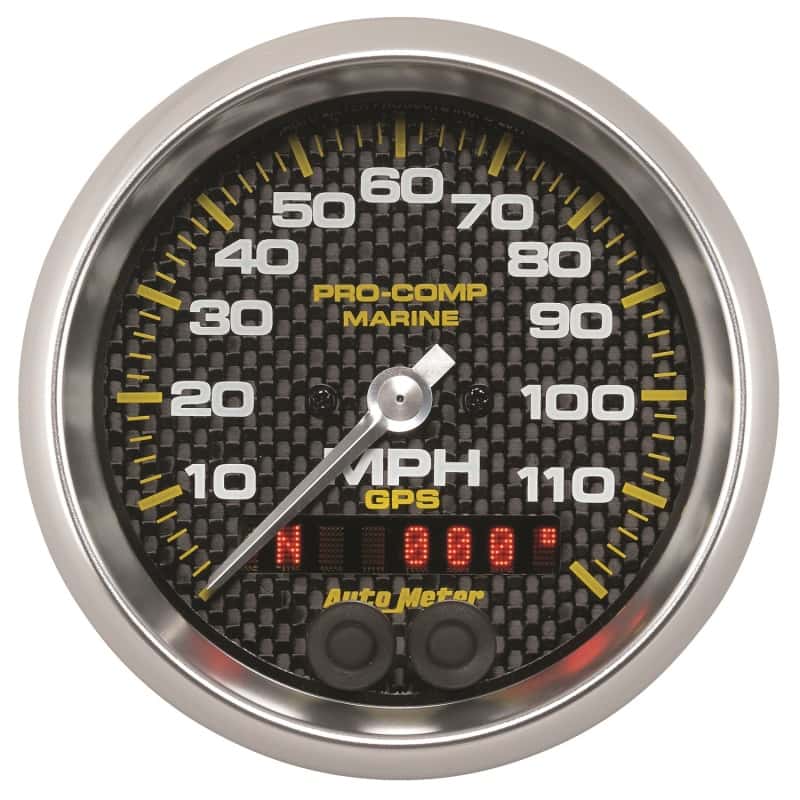 AutoMeter — Autometer Marine Carbon Fiber Ultra-Lite 3-3/8in 120MPH GPS Speedometer Gauge
3.4" SPD GPS 120 MCF - view 4
