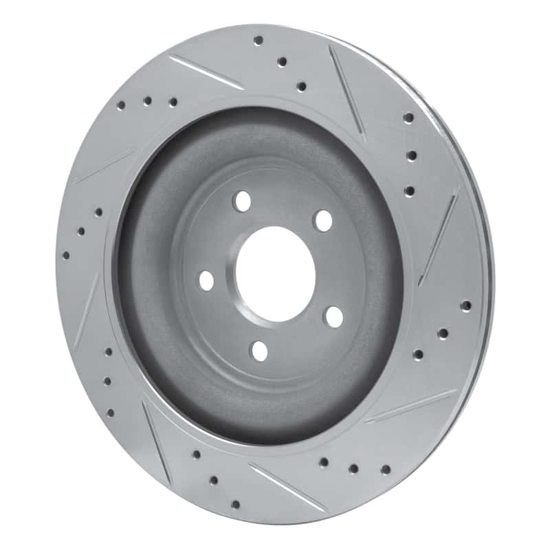 R1 Concepts — R1 2006-2015 Jaguar XJ Rear Left Drilled & Slotted Silver Brake Rotor
R1 Brake Rotor Drill - view 4