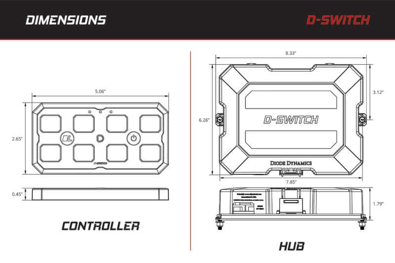 Diode Dynamics — Diode Dynamics 18-25 Subaru Crosstrek D-Switch Hub Mounting Kit - view 8
