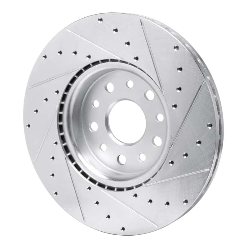 R1 Concepts — R1 21-25 Dodge Charger Daytona Front Left Drilled & Slotted Silver Brake Rotor - view 4