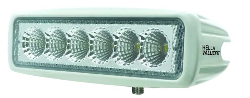 Hella — Hella Value Fit Mini Flush Mount 7.7in - 18W White Housing Flood Beam LED Light Bar - view 1