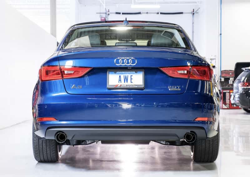 AWE Tuning — AWE Tuning Audi 8V A3 Touring Edition Exhaust - Dual Outlet Diamond Black 90 mm Tips
Touring Exhaust - view 2