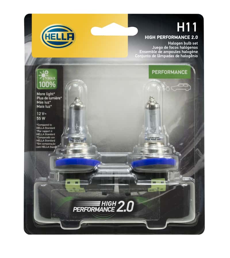Hella — Hella H11 12V 55W PGJ19-2 HP2.0 Performance Halogen Bulb - Pair
H11 2.0TB Hal Bulb - view 7