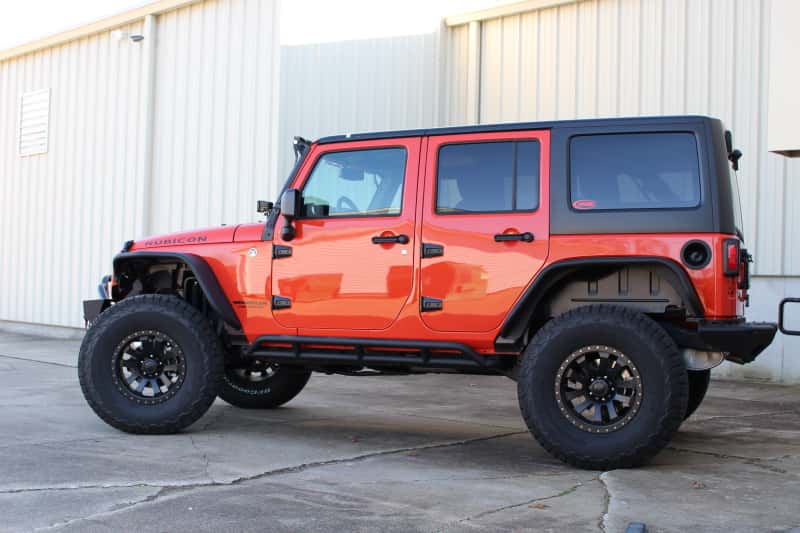 Fishbone Offroad — Fishbone Offroad 07-18 Jeep JK 4 Door Wrangler JK Steel Rock Sliders - Blk Textured Powdercoat - view 7