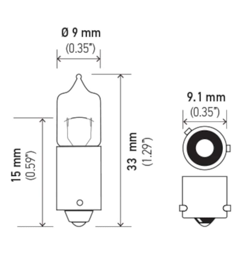 Hella — Hella Bulb H21W 12V 21W Bay9S T275
H21W Halogen Bulb - view 3