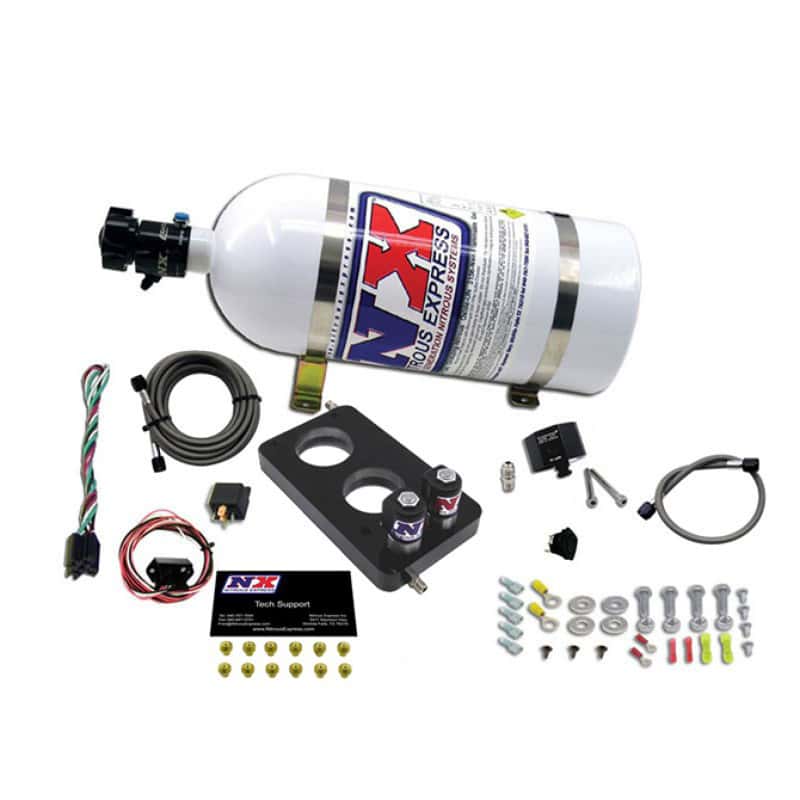Nitrous Express — Nitrous Express 05-10 Ford Mustang 4.6L 3 Valve Nitrous Plate Kit (50-150HP) w/10lb Bottle
Injection System Kit
N2OSys - view 3