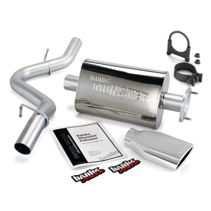 Banks Power — Banks Power 04-06 Jeep 4.0L Wrangler Unlimited Monster Exhaust Sys - SS Single Exhaust w/ Chrome Tip
Performance Exhausts
Monster Exhaust - view 1