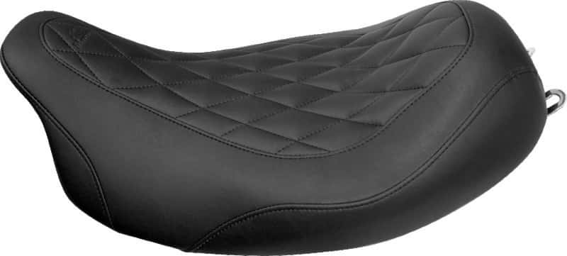 Mustang Motorcycle — Mustang 08-21 Harley Electra Glide Std,Rd Glide,Rd King,Str Glide Solo Seat Diamond Stitch - Brown - view 1