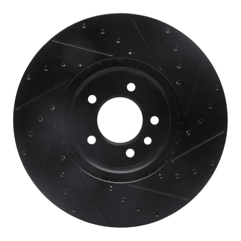 R1 Concepts — R1 18-20 Land Rover Range Rover Front Left Drilled & Slotted Black Brake Rotor
R1 Brake Rotor Drill - view 5