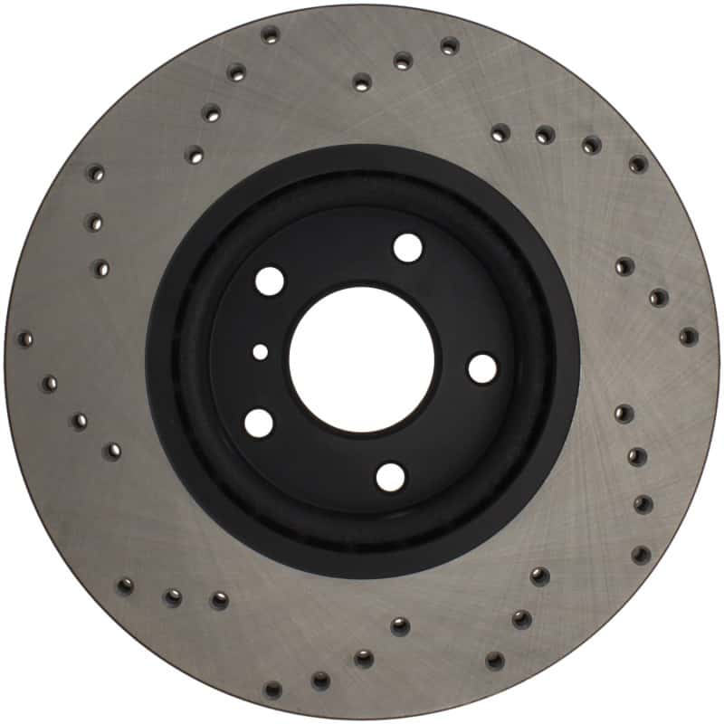 Stoptech — StopTech 08-09 Infiniti EX35 / 05-08 G35 / 09 G37 / 06-09 M35/M45 Drilled Right Front Rotor
Cross Drilled Rotor
Disc Brake Rotor - view 2