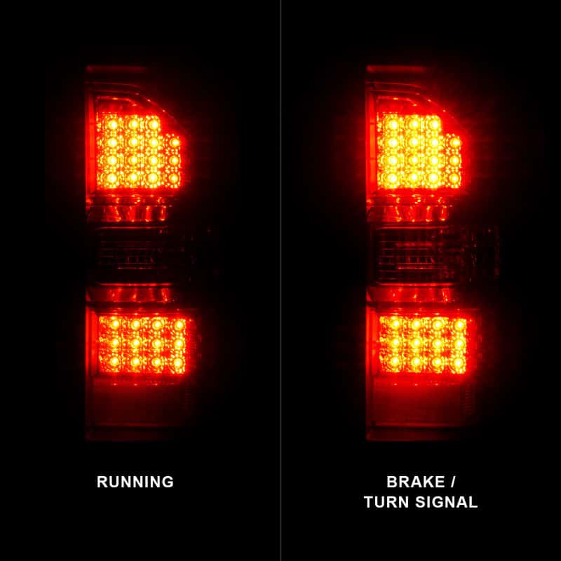ANZO — ANZO 2014-2018 GMC Sierra LED Tail Lights Black Housing Red/Clear Lens - view 3