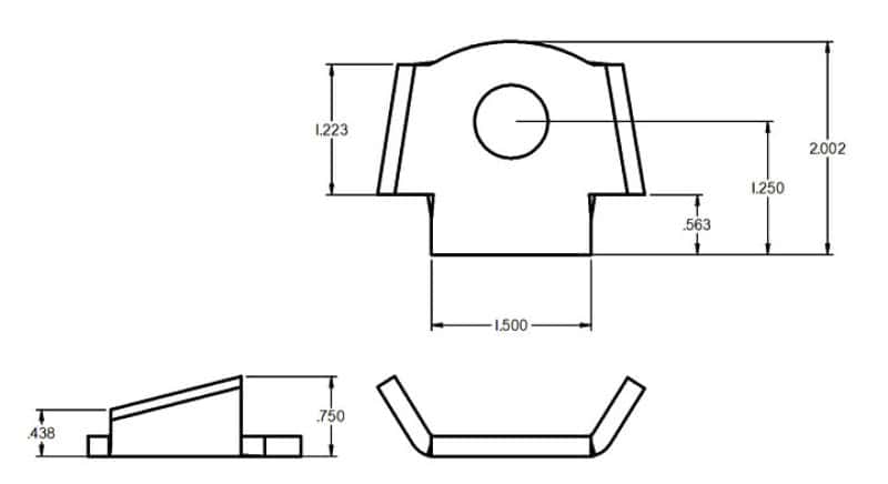Ridetech — Ridetech Shock Tab Sway Bar Tab
Shock Tab - view 2