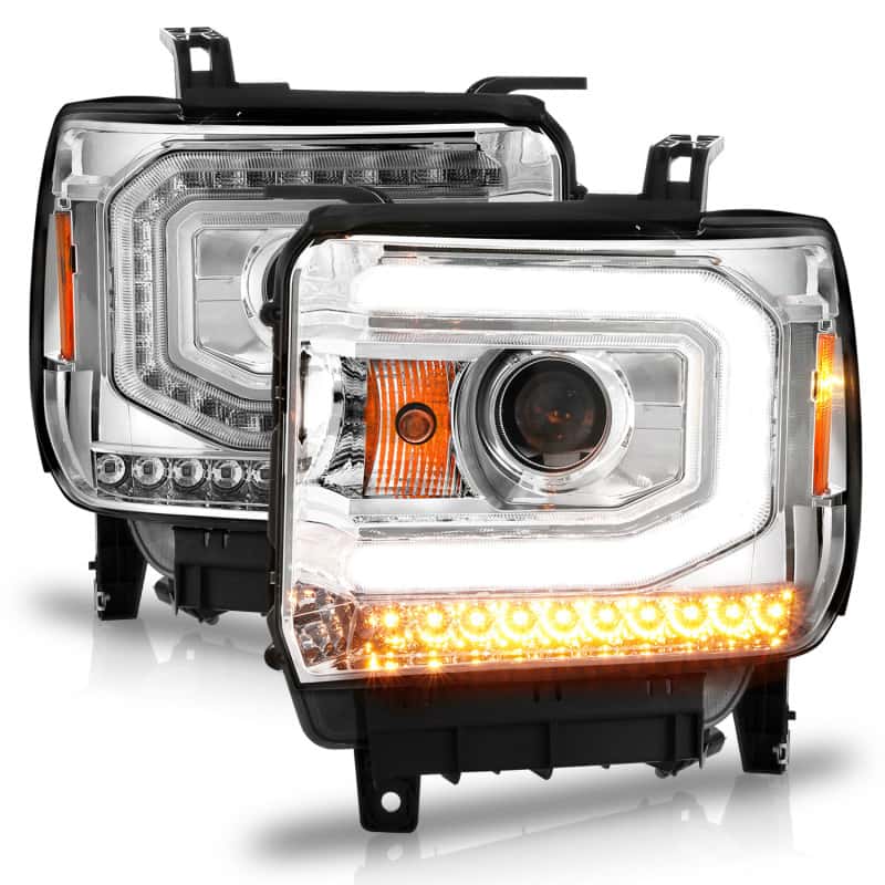 ANZO — ANZO 2014-2015 GMC Sierra 1500 Projector Headlights w/ Light Bar Chrome Housing (Halogen Type)
Head Light Set
HdLtSet - view 14