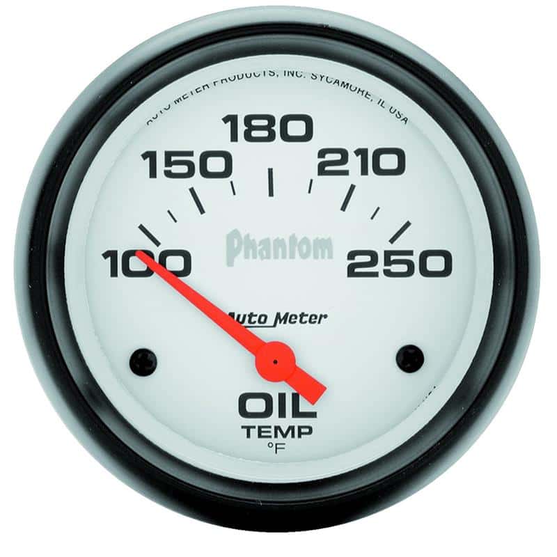 AutoMeter — AutoMeter Gauge Oil Temp 2-5/8in. 100-250 Deg. F Electric Phantom
2-5/8" OIL TEMP, 100 - view 2