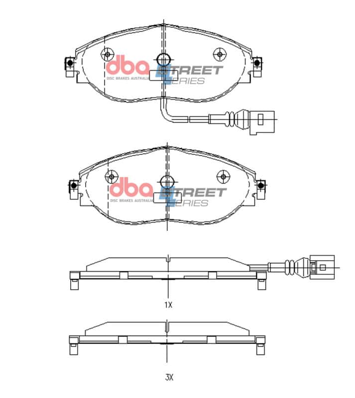 DBA — DBA 16-21 Volkswagen Golf (Mk VII) Street Series Front Brake Pads
Brake Pad - view 1