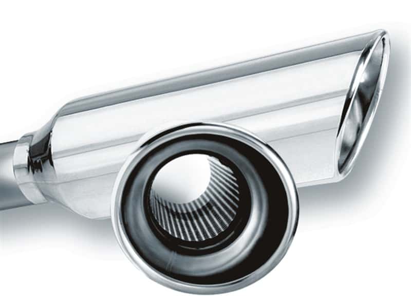 Borla — Borla 2.25in Inlet 4in Round Rolled Angle Cut Resonated x 13in Long Exhaust Tip
ExhstTailPipeTip
Tip - Round - view 3