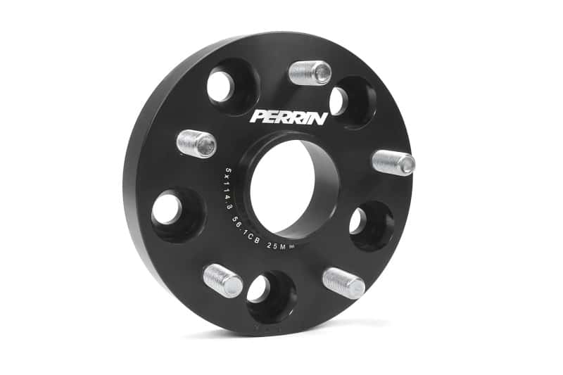 Perrin Performance — PERRIN Subaru 25mm Wheel Spacers 5x114.3 BP w/56mm Hub - Black - view 2