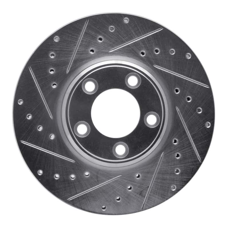 R1 Concepts — R1 00-06 Ford Thunderbird Front Left Drilled & Slotted Silver Brake Rotor
R1 Brake Rotor Drill - view 1