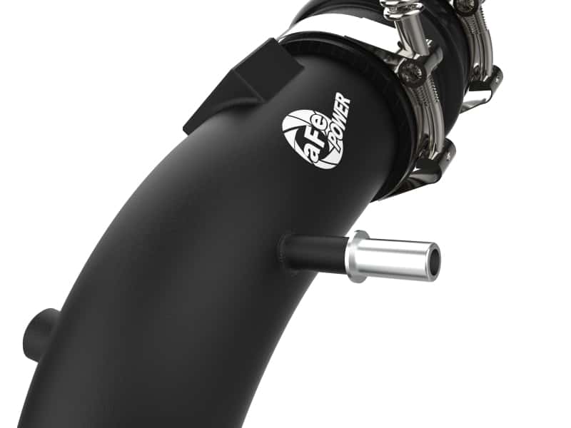 aFe — aFe Bladerunner Intercooler Cold Charge Pipe Black 3.5-2.75in 2021+ Ford F-150 V6-2.7L (tt)
Cold Charge Pipe - view 3
