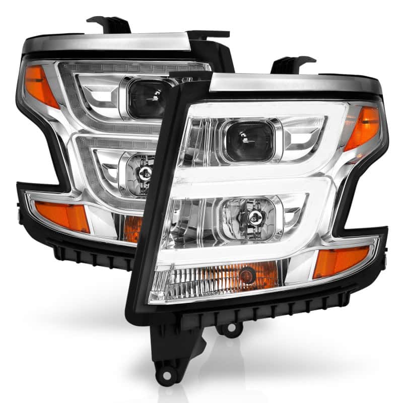 ANZO — ANZO 2015-2020 Chevy Tahoe Projector Headlights Plank Style Chrome w/DRL
Head Light Set
HdLtSet - view 3