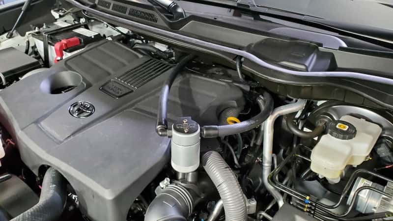 J&L — J&L 22-25 Toyota Tundra, 23-25 Sequoia 3.5L Turbo Oil Separator 3.0 Driver Side - Clear Anodized
Oil Separator - view 3