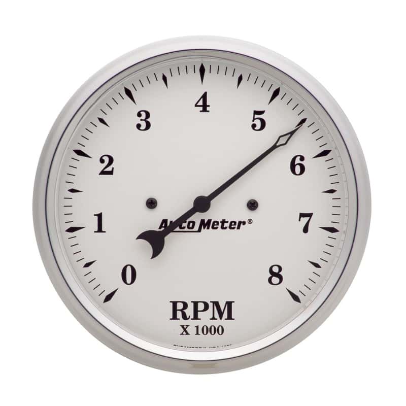 AutoMeter — Autometer 5 inch 8000rpm In-Dash Old Tyme Tachometer - White
5" TACH, 8,000 RPM, - view 1