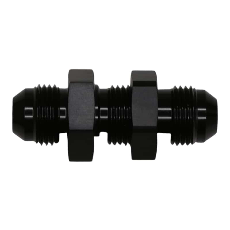 DeatschWerks — DeatschWerks 8AN Male Flare to 8AN Male Flare Bulkhead Adapter (Incl Nut) - Anodized Matte Black
Lines & Fittings - view 1