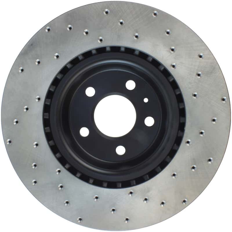 Stoptech — StopTech 12 Audi A6 Quattro/11-12 A7 Quattro/13 Q5/7-11/13 S4/12 S5 Front Right Drilled Rotor
Cross Drilled Rotor - view 1