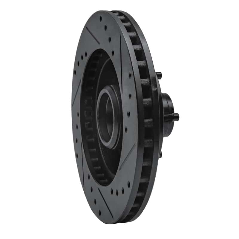 R1 Concepts — R1 87-93 Ford Mustang Front Left Drilled & Slotted Black Brake Rotor
R1 Brake Rotor Drill - view 4