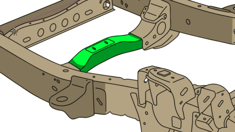 RustBuster — RustBuster 11-19 Chevy Silverado 2500HD/3500HD 4WD Only Transmission Crossmember - view 2