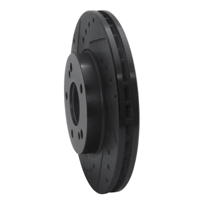 R1 Concepts — R1 99-01 Infiniti I30 Front Left Drilled & Slotted Black Brake Rotor
R1 Brake Rotor Drill - view 2