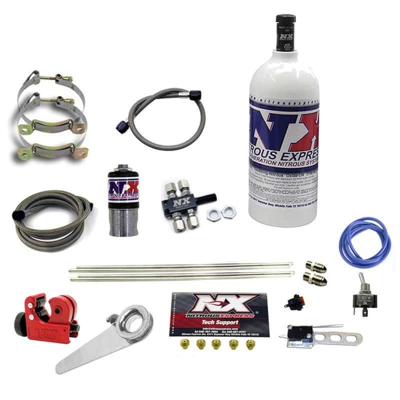 Nitrous Express — Nitrous Express Motorcycle 4 Cyl Dry Nitrous Kit-1lb Bottle
Injection System Kit
N2OSys - view 2