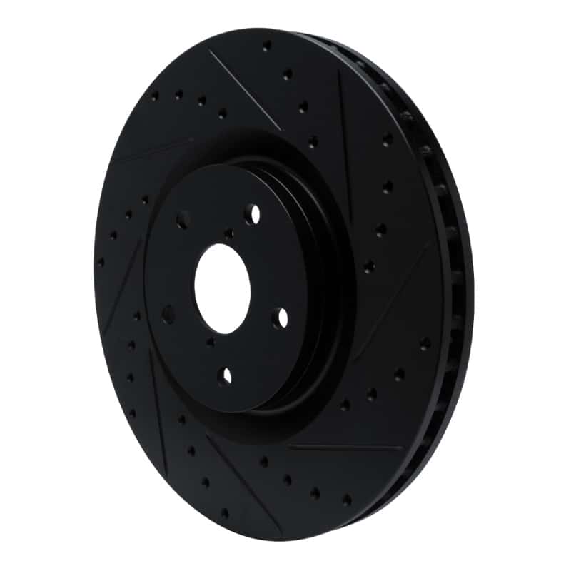 R1 Concepts — R1 -23 Subaru Ascent Front Right Drilled & Slotted Black Brake Rotor
R1 Brake Rotor Drill - view 2