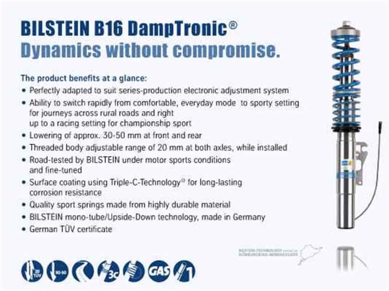 Bilstein — Bilstein B16 (PSS10) 06-10 BMW E60 M5 EDC Performance Suspension System
Complete Kit - view 6