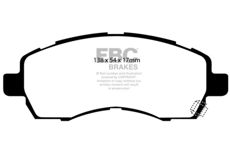 EBC — EBC 97-98 Subaru Impreza 1.8 Ultimax2 Front Brake Pads
Disc Brake Pad - view 1