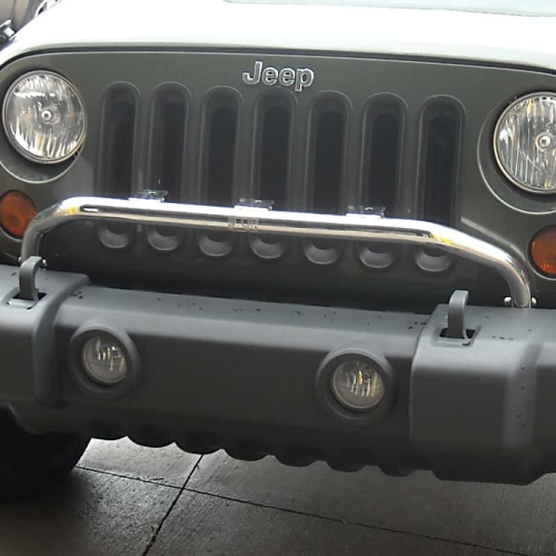 Rugged Ridge — Rugged Ridge 07-18 Jeep Wrangler JK Stainless Steel Bumper Mounted Light Bar - view 2