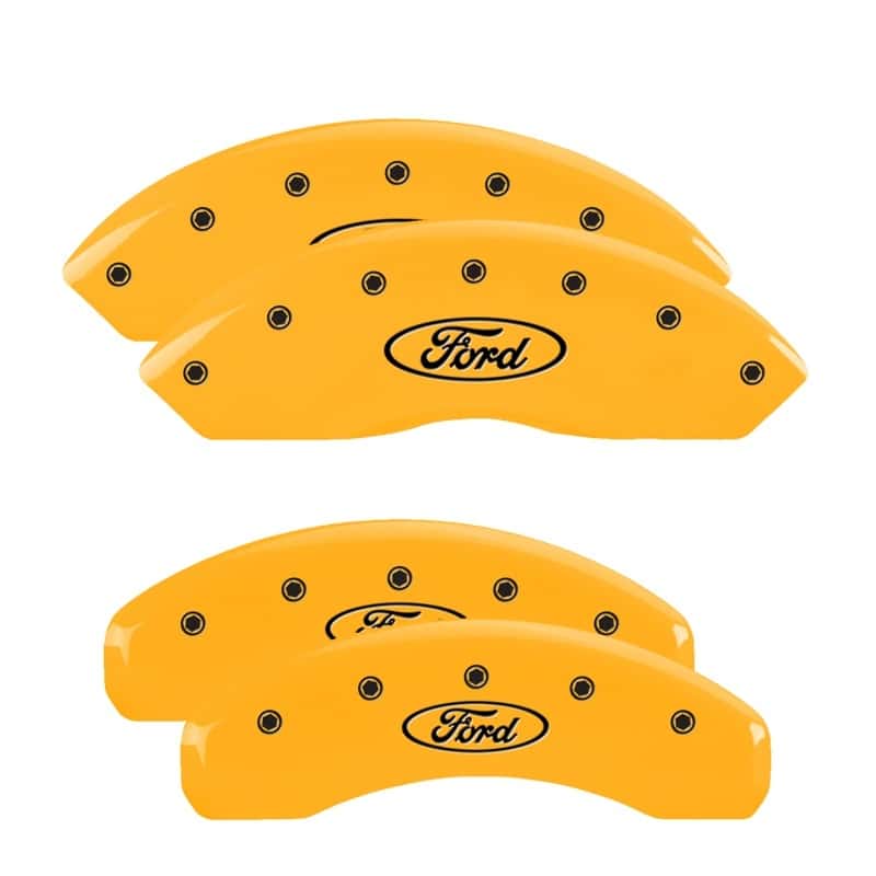MGP — MGP 4 Caliper Covers Engraved Front & Rear Oval logo/Ford Yellow finish black ch
Caliper Covers - view 1