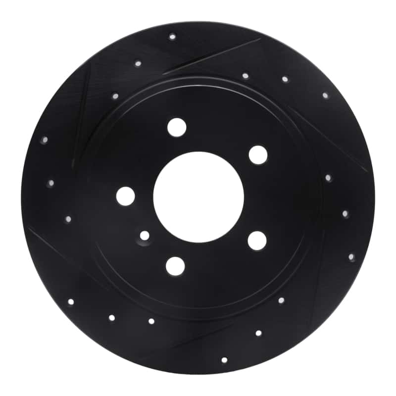 R1 Concepts — R1 06-11 Buick Lucerne Rear Left Drilled & Slotted Black Brake Rotor
R1 Brake Rotor Drill - view 1