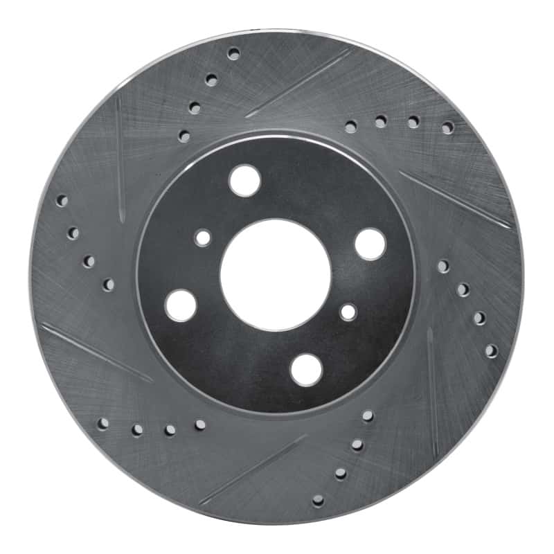 R1 Concepts — R1 04-06 Scion XA Front Left Drilled & Slotted Silver Brake Rotor
R1 Brake Rotor Drill - view 1