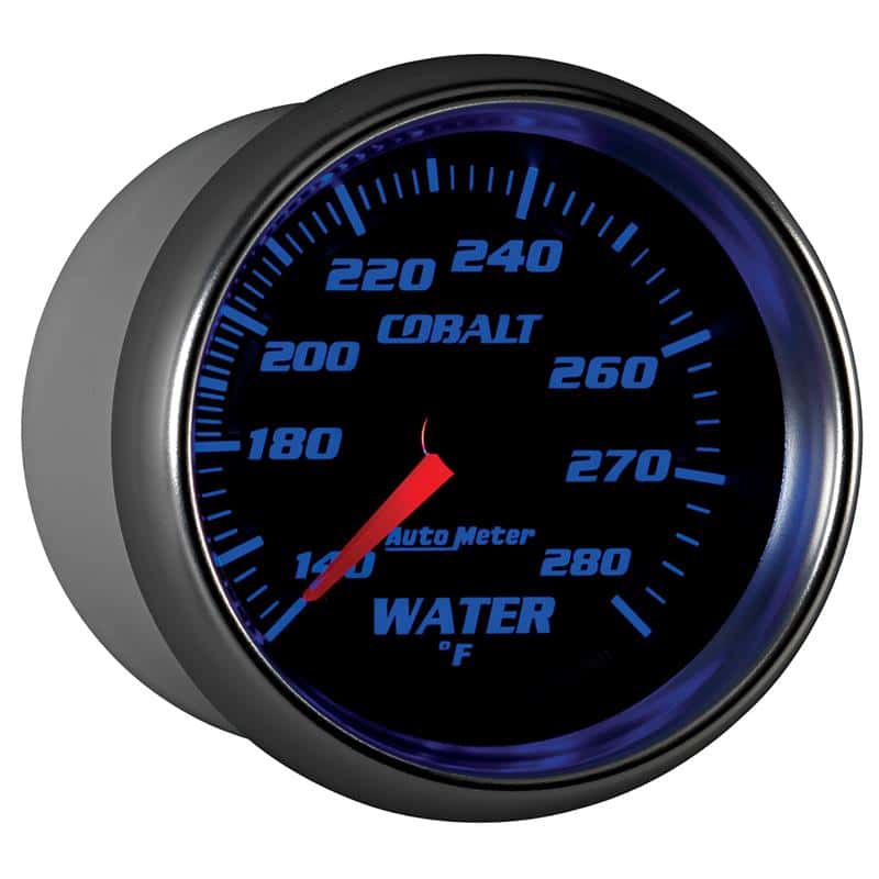 AutoMeter — Autometer Cobalt 66.7mm 140-280 degree F. Water Temperature Gauge
GA 2.6" WT 280F M CB - view 7