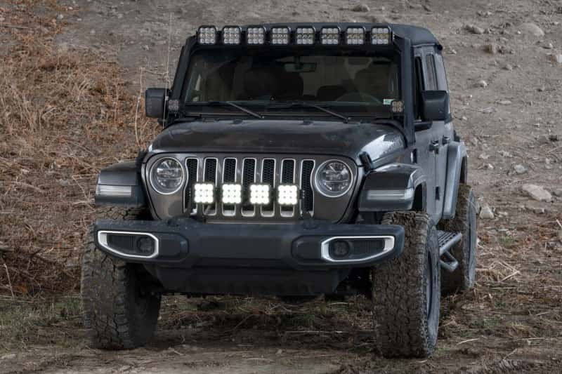 Diode Dynamics — Diode Dynamics Jeep JL SS5 4-Pod CrossLink Grille Lightbar Kit Sport - White Combo - view 4