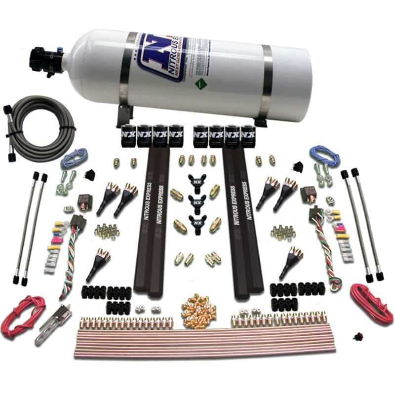 Nitrous Express — Nitrous Express 6 Cyl SX2 Dual Stage Nozzle Nitrous Kit w/15lb Bottle
Injection System Kit
N2OSys - view 1