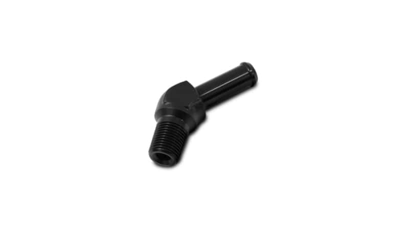 Vibrant — Vibrant 1/4 NPT to 3/8in Barb Straight Fitting 45 Deg Adapter - Aluminum
Multi-PurposeFitting
1/4NPTML3/8"Brb45Deg
1/4"ML-3/8"Barb45Deg - view 3