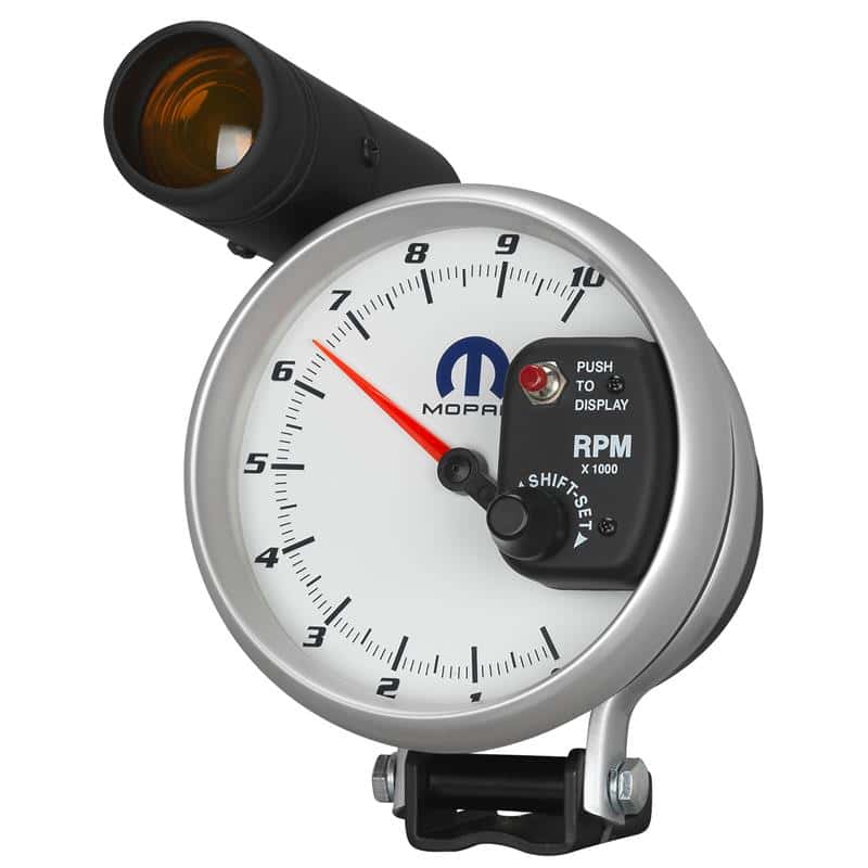 AutoMeter — Autometer Mopar 5in / 10k RPM / Pedestal Mount White Tachometer w/ Shift Light
MOPAR #P5155975,5" - view 3