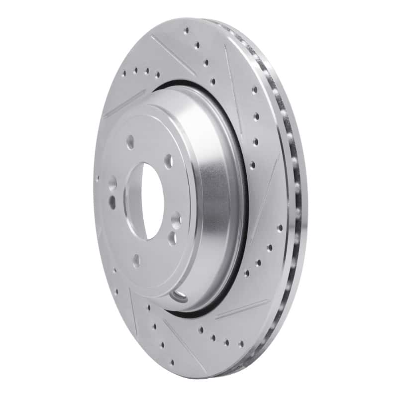 R1 Concepts — R1 18-23 Genesis G80 Rear Right Drilled & Slotted Silver Brake Rotor
R1 Brake Rotor Drill - view 2