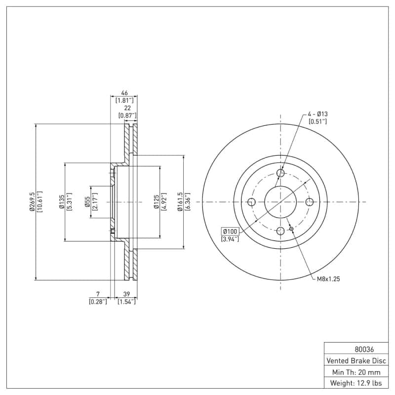 DFC — DFC 01-05 Mazda Miata Front GeoSPEC Coated Rotor
DFC Brake Rotor - view 6