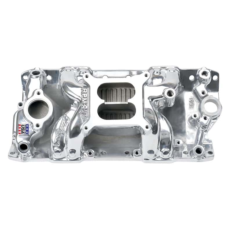 Edelbrock — Edelbrock Polished S/B Chevy RPM Air-Gap Manifold
MANIFOLD - view 2