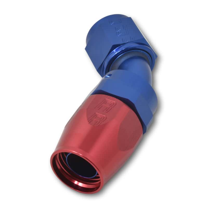 Russell — Russell Performance -8 AN Red/Blue 45 Degree Full Flow Hose End
Hose Fitting - view 5