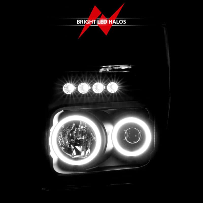 ANZO — ANZO 2008-2010 Ford F-250 Projector Headlights w/ Halo Black (CCFL)
Head Light Set
HdLtSet - view 13
